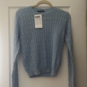 NWTS Rare Brandy Melville blue cable knit pullover sweater